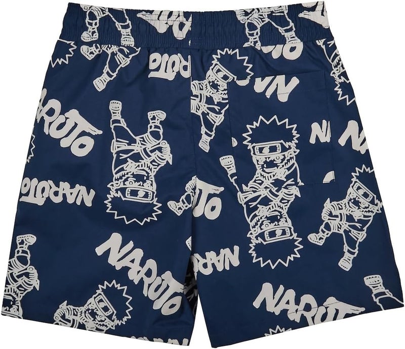 Bio World Naruto Color-Changing Line Art Boy's Navy Boardshorts - Image 3